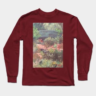 Water Under The Bridge Oil Painting Long Sleeve T-Shirt